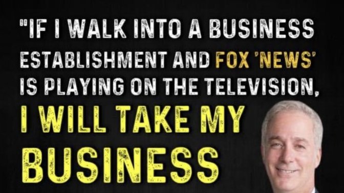 Is a business establishment having Fox News playing on their TV enough to make you take your business elsewhere?