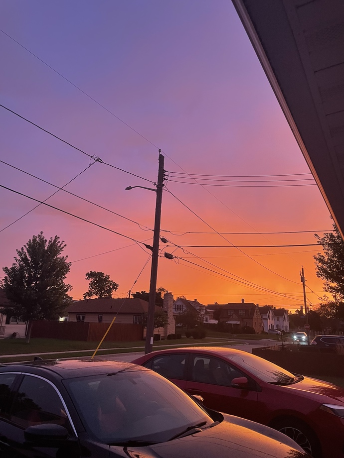 sunrise, made everything super red and orangey 