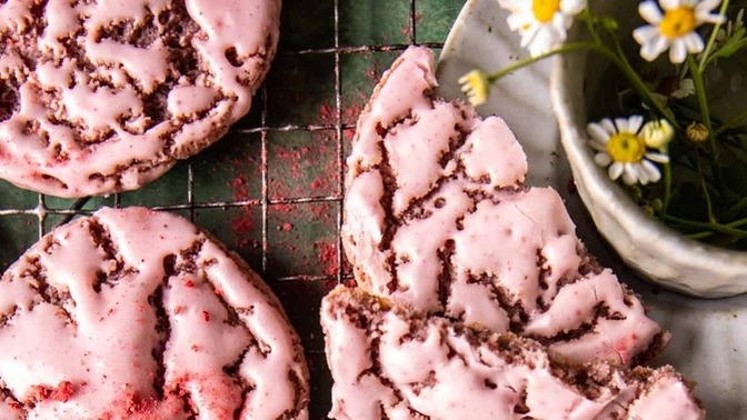 Choose only ONE to eat, double strawberry cookies or chocolate fudge cookies?