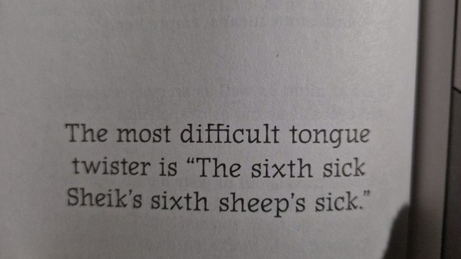 What is your country's most famous tongue twister?