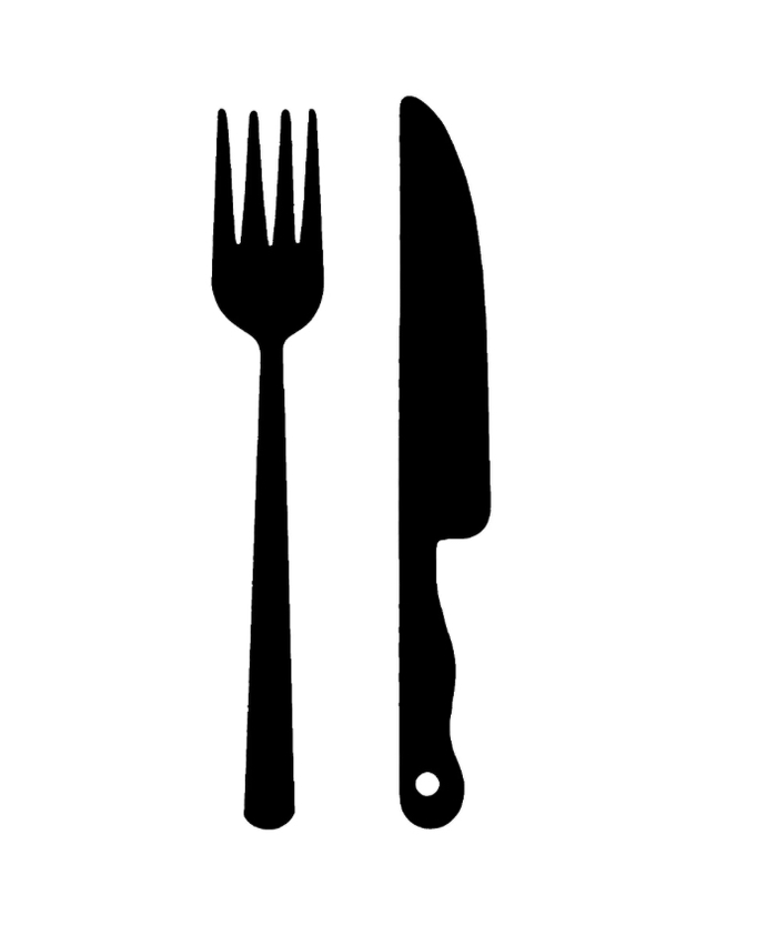 A Fork & Knife.