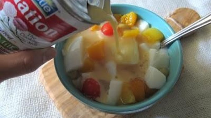 Have you ever had evaporated milk and tinned fruit?