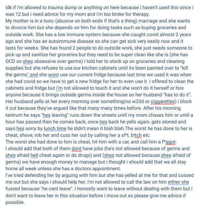 How can I help my mom to leave her abusive husband?