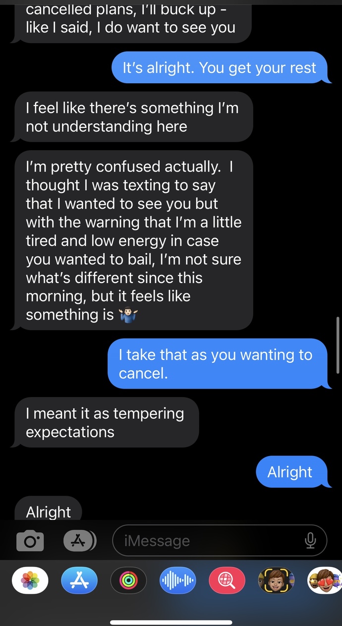 Did I over react or am I being manipulated? He also said he would be free around 8pm, this is just past 9pm…?