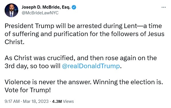 Why does this guy compare Jesus to Trump?