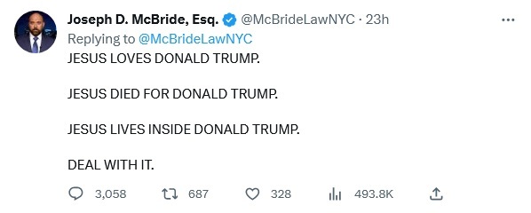 Why does this guy compare Jesus to Trump?