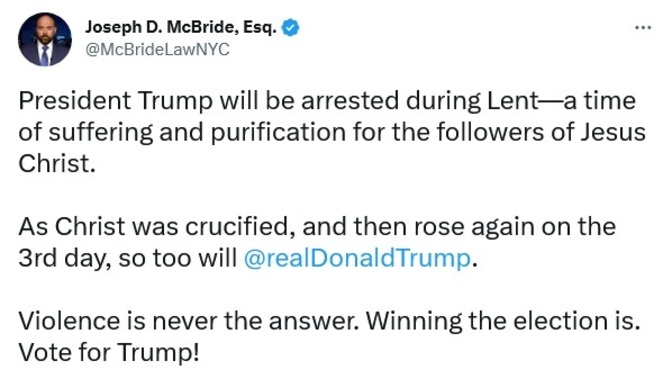 Why does this guy compare Jesus to Trump?