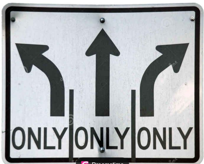 Can you ever make a TURN from a STRAIGHT ONLY lane?