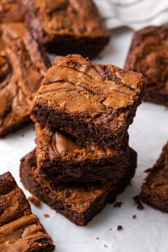 1) Fudgy chocolate brownies