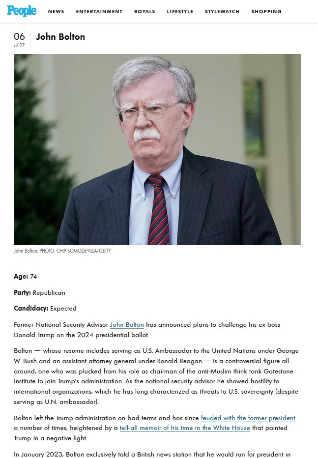 Think Trump and Biden are scary? John Bolton has entered the chat?