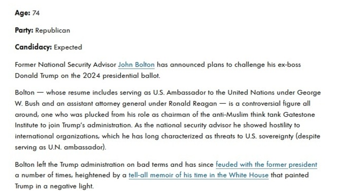 Think Trump and Biden are scary? John Bolton has entered the chat?