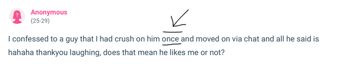 I confessed to a guy and he replied thankyou?