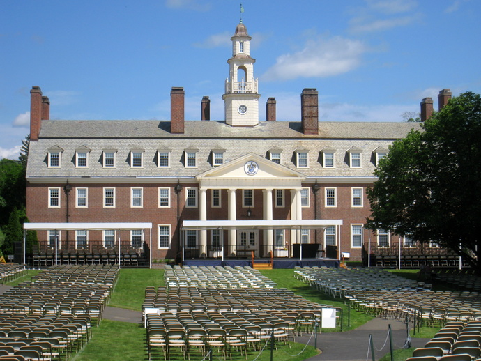 Did you graduate on stage, or did you skip the graduation ceremony?
