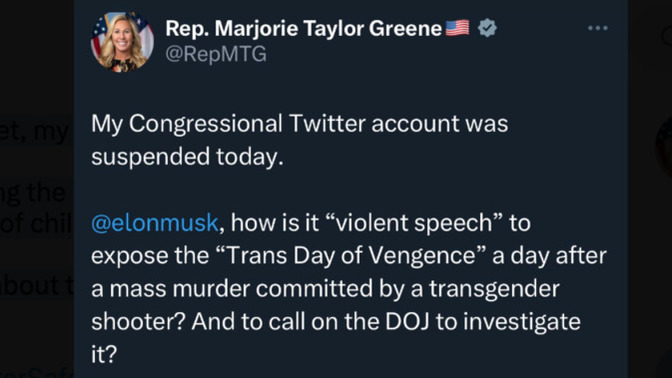 What do you think of the trans day of vengeance?