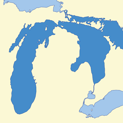 Given that Lake Michigan and Lake Huron are technically one lake, what should we call it?