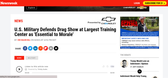 Guys, Do you think that more Drag Shows should be held on US military bases?