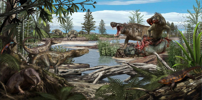 When you think before the dinosaurs, what comes to mind?