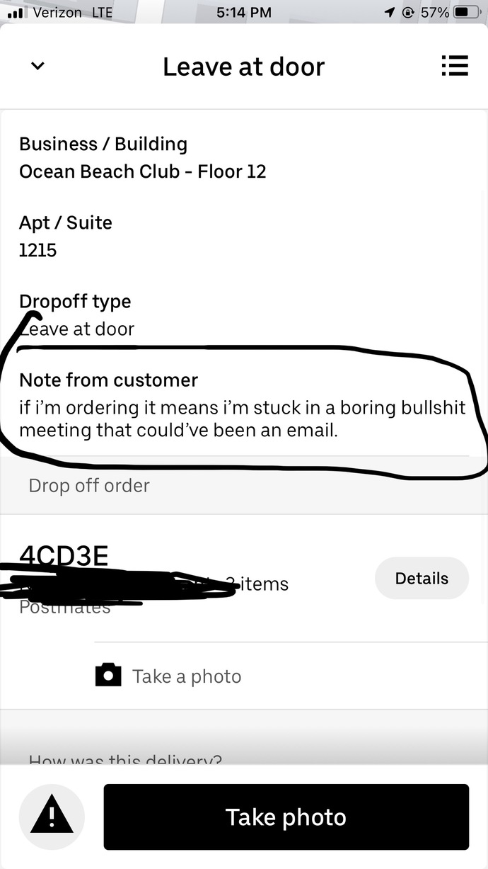 What do you think of what this person put in the notes of this order I got?