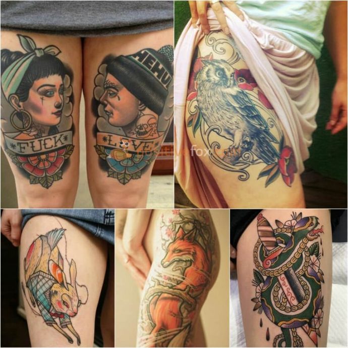 Guys, do you like thigh tattoos on girls legs? Trashy or attractive?