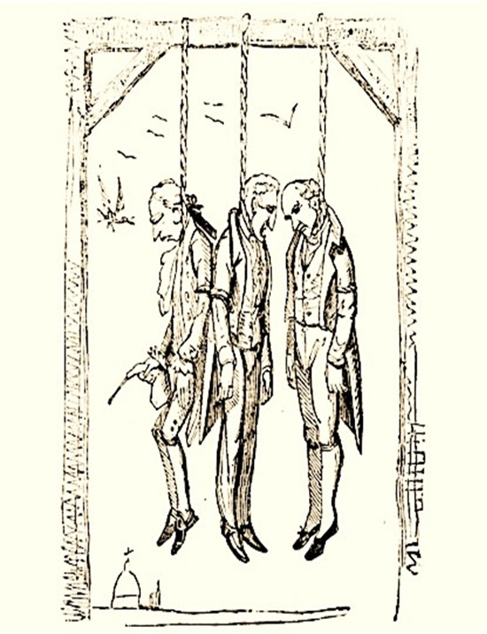 Why did lots of men attend and watch public hangings in medieval times as a day out?