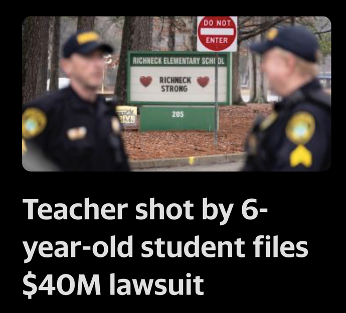 We need armed teachers against these 6 yr-old thugs, right?