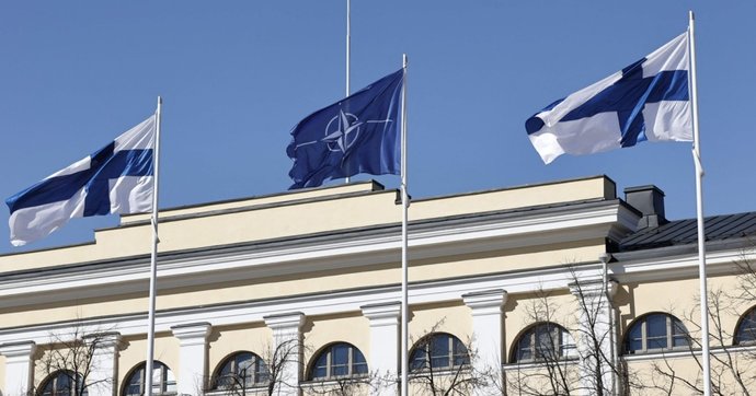 Finnish & NATO flags
