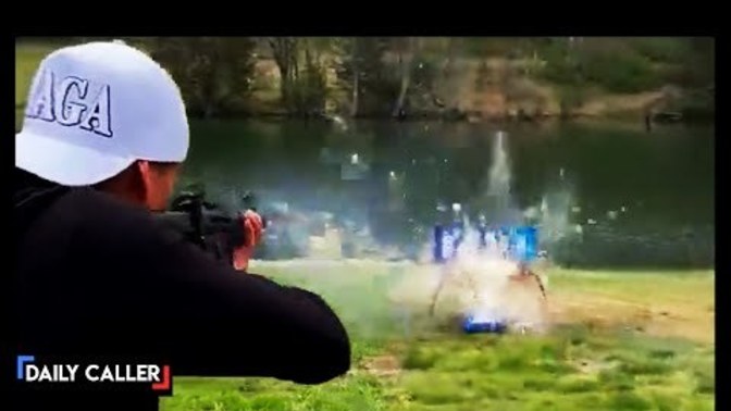 How brave was this man for shooting these packs of Bud Light beer protecting us from the trans agenda?