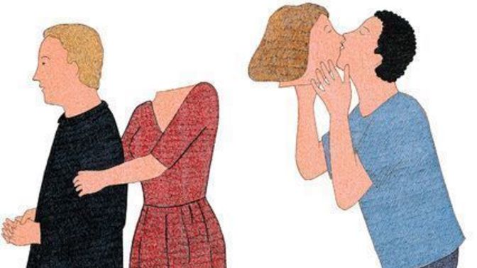 I caught my wife kissing a man. What should I do?