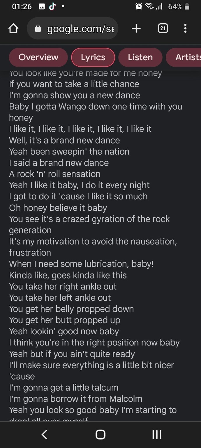 Do you know the song Wango Tango by Ted Nugent?