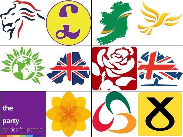 Logos o some of the UKs parties