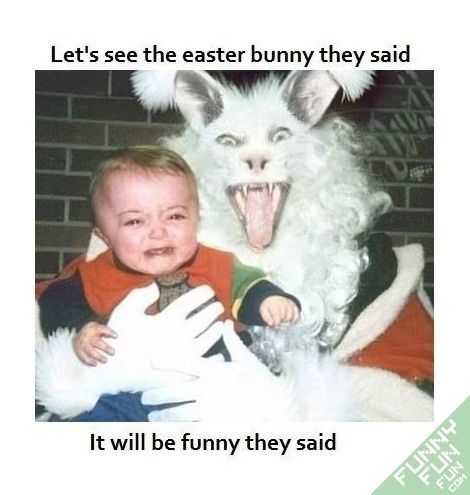 When you were a child were you afraid of the Easter Bunny?