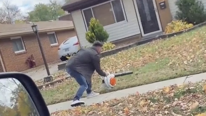 What should I do if I hired a guy from Facebook to clean my yard of leaves and he used a blower and blowed them to my neighbor’s houses?