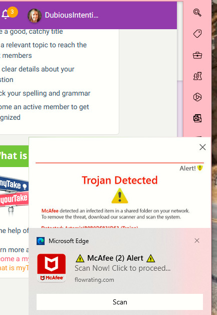 How do I stop McAfee anti virus from sending these pop ups?