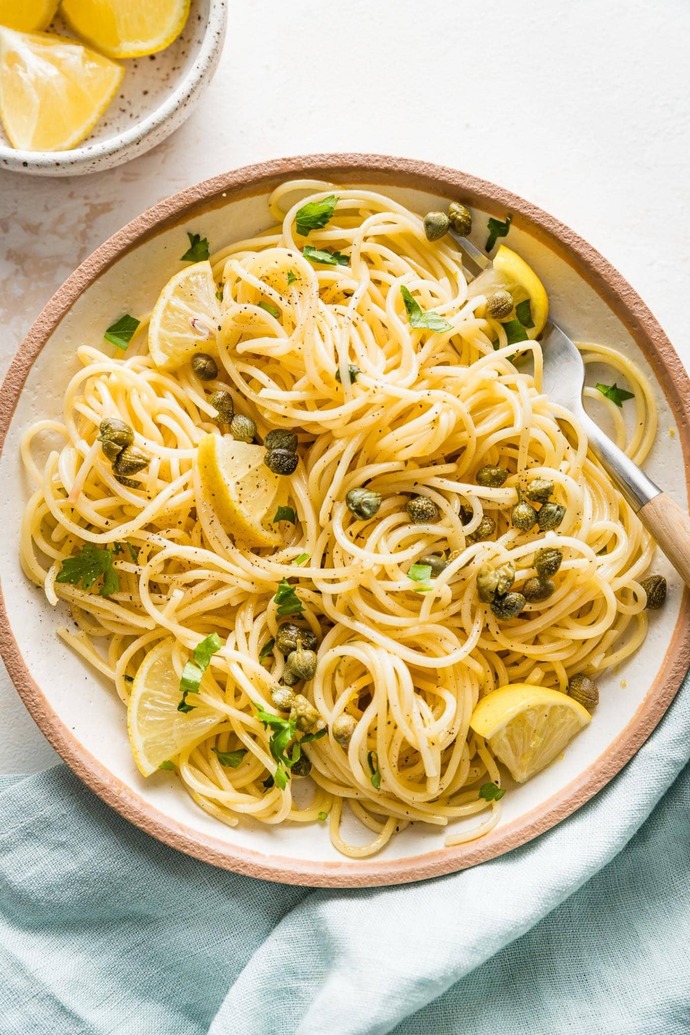 Lemon caper pasta