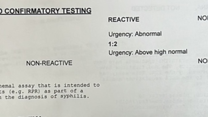 Syphilis Test Results?