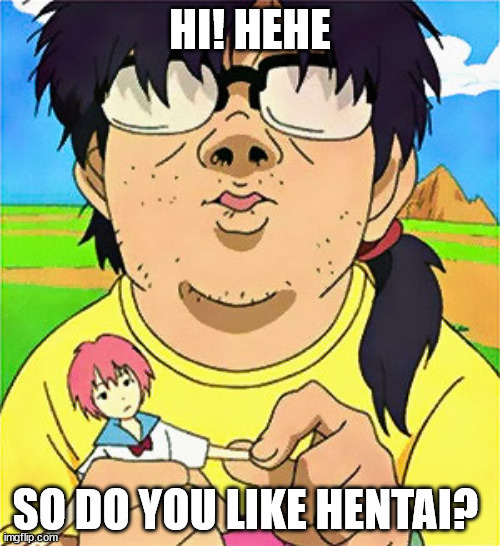 If this random nerdy guy with an anime doll went up to you and asked if you like hentai what would you do?