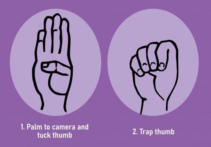 Are you familiar with the hand signal for help?