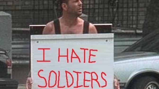 What would happened if I stood outside an active U. S. military base holding a sign that said, "I HATE SOLDIERS"?