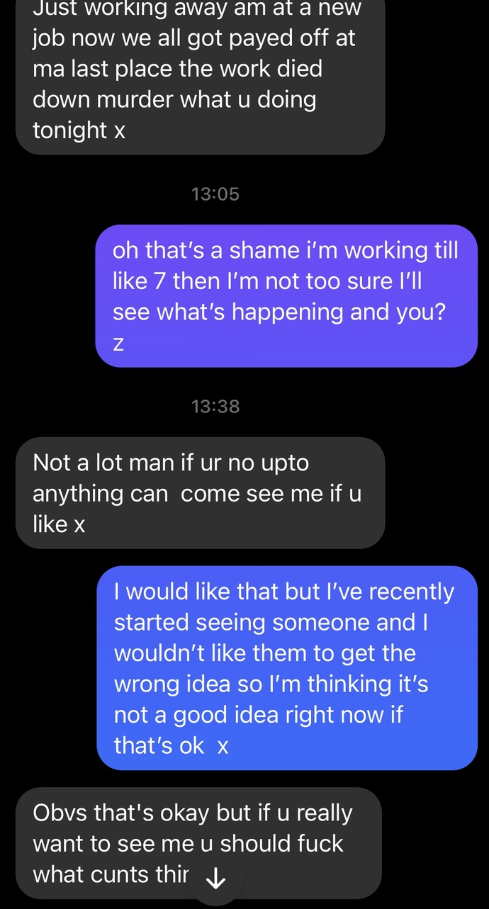 Does it seem like he just wants to use me?