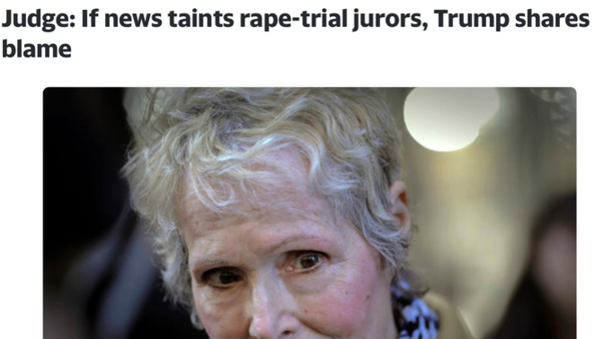 Anyone else know Trump ALSO had a rape case upcoming?