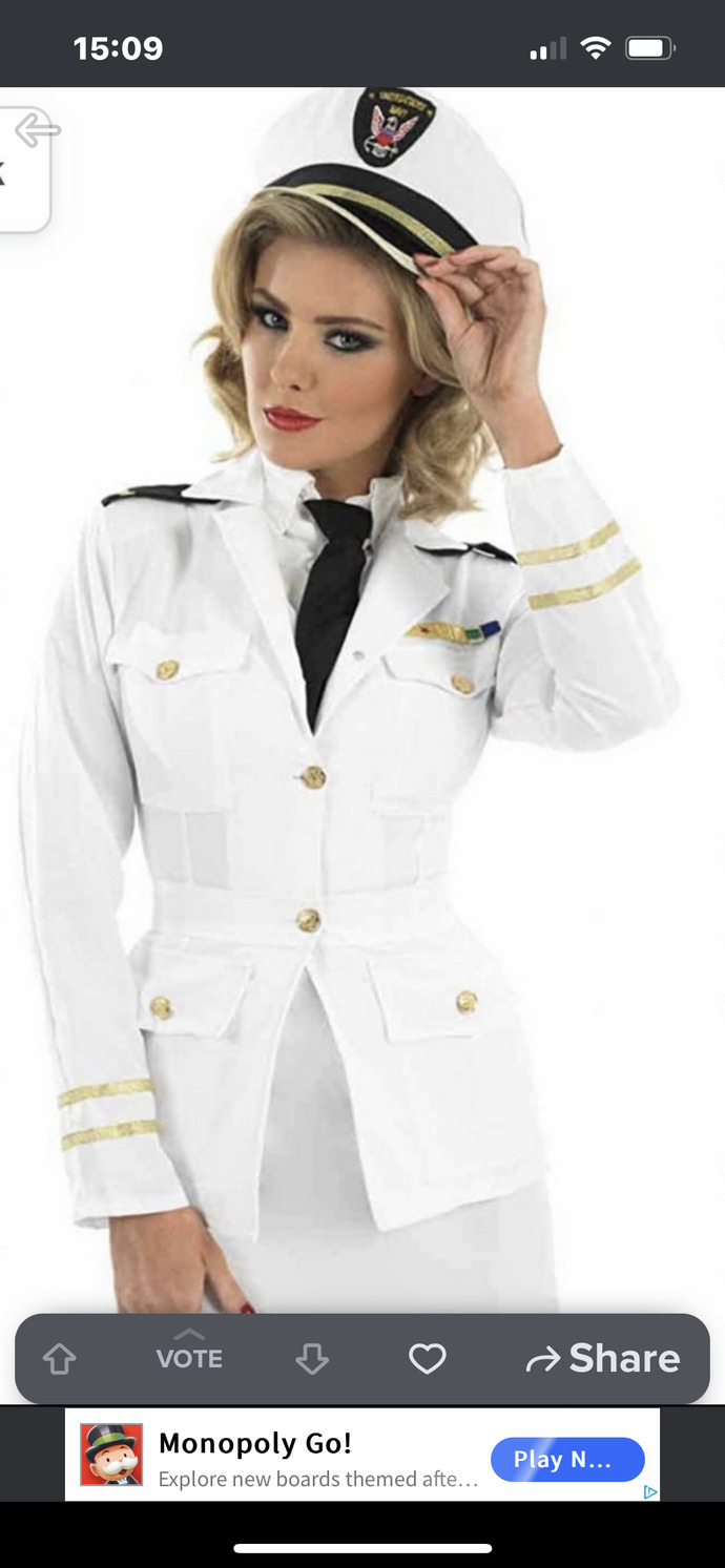 This isn’t me but it’s a navy uniform. Does it look sexy?