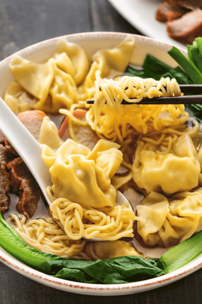 1. wonton egg noodle soup