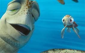 They're adorable when the are young (like Squirt) and they become surfer dudes as they get older like Crush!
