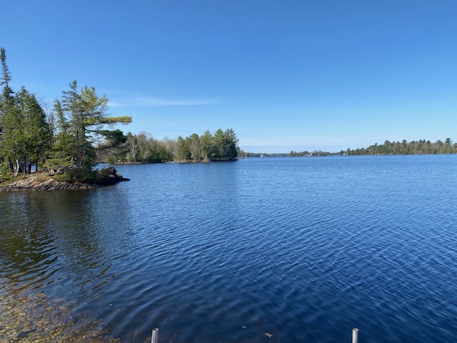 Looking off my dock. I have all kinds of little islands to explore in my kayak.