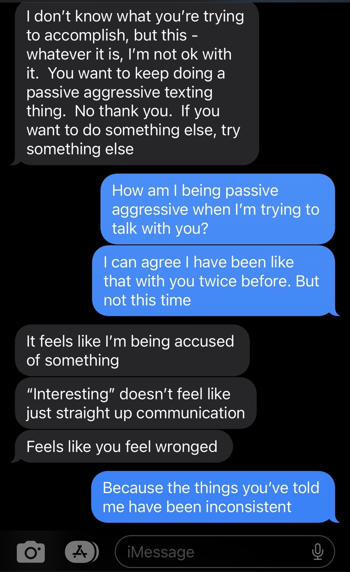 Was I being passive aggressive?
