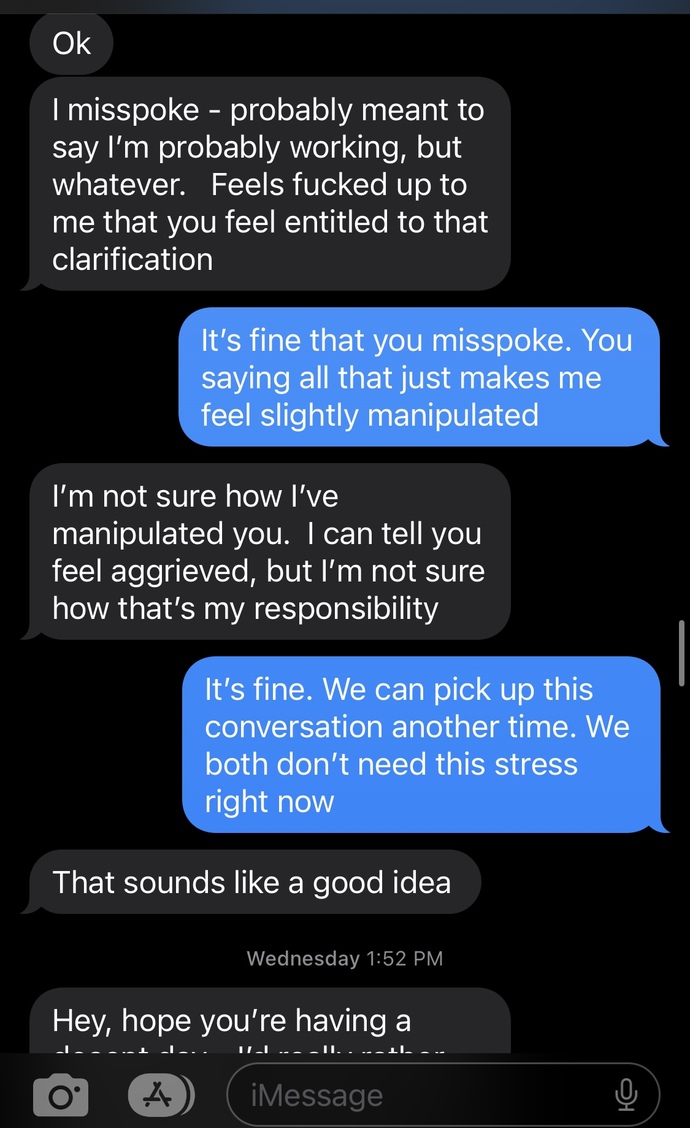 Was I being passive aggressive?