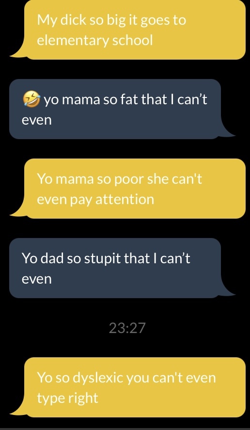 I really wasn’t going to roast his parents like that.. 😂 I have limits