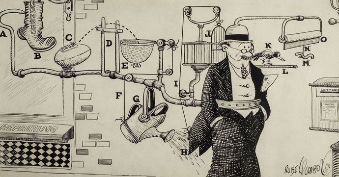 RUBE GOLDBERG. . . now THATS complicated!
