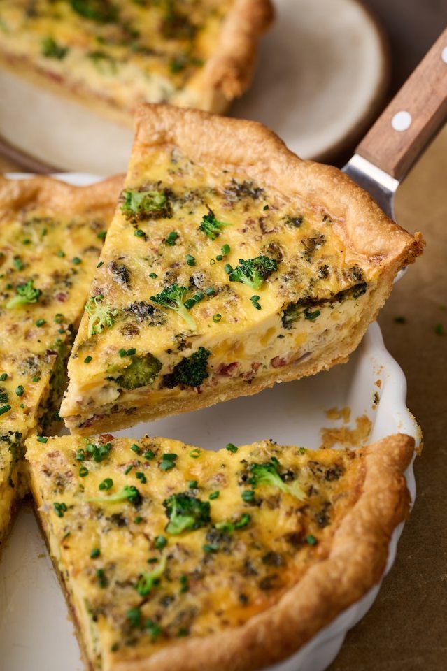 broccoli cheddar quiche