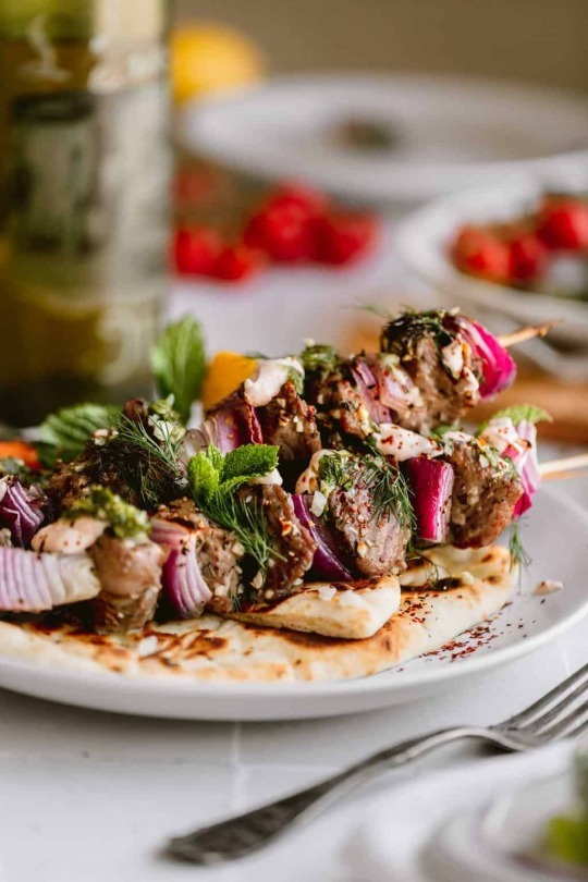 garlic herb lamb kabobs